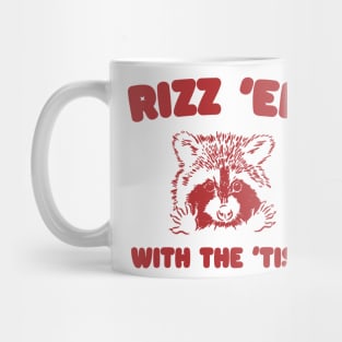 Rizz Em With The Tism Graphic T-Shirt, Retro Unisex Adult T Shirt, Vintage Funny T Shirt, Nostalgia T Shirt, Rizzler Mug